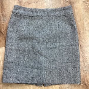 Banana Republic Lined Wool Blend Gray Skirt